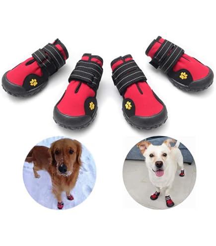 Amazon.co.jp: FLOWSIK ドッグブーツ 犬用靴 防水 ドッグブーツ 滑り